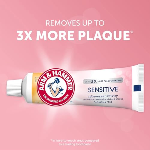 ARM & HAMMER Sensitive Teeth & Gums Toothpaste โ 6 Pack, Mint, 0.9 oz Tubes