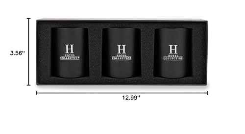 Aroma360 Hotel Collection Candle Trio Gift Set (Black Velvet) โ 50-Hour Soy Candles