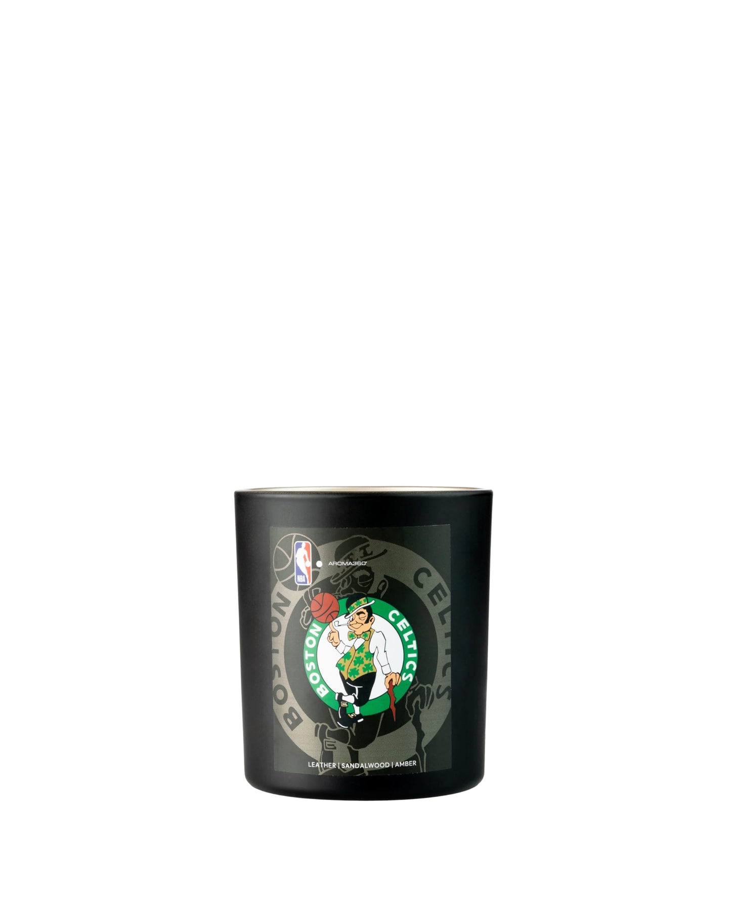 Aroma360 NBA Boston Celtics My Way Candle 14oz โ 90Hr Burn, Leather & Amber Scent