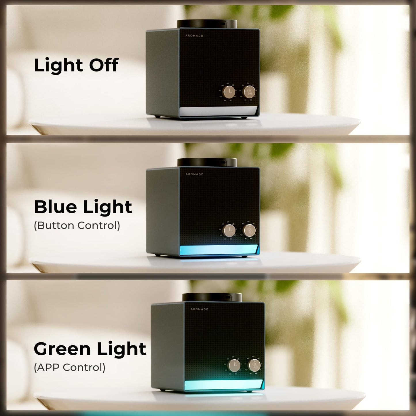 Aromadd Waterless Diffuser โ Cold Air Diffusion for 1500 Sq Ft | 200ml | Black Titanium