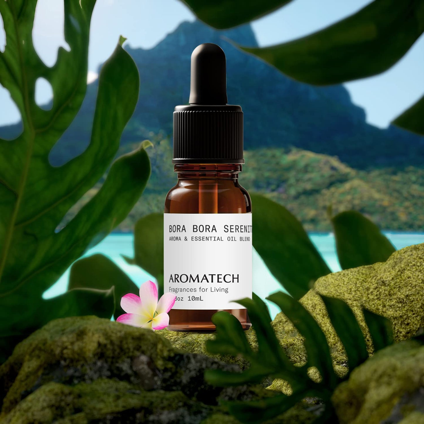 AromaTech Bora Bora Serenity Aromatherapy Oil Blend โ Tropical Frangipani & Coconut