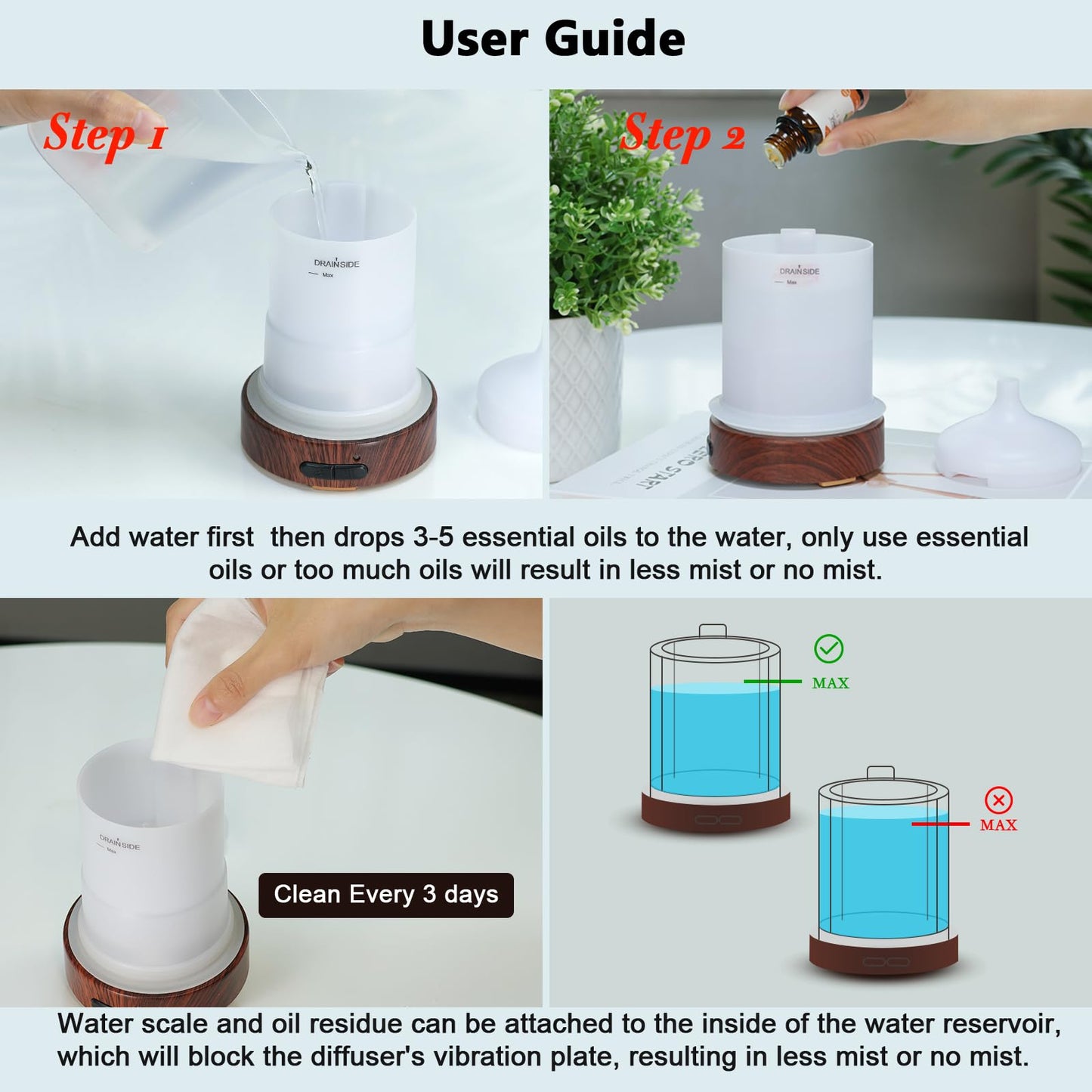 Aromatherapy Essential Oil Diffuser 150ml โ Auto Shut-Off, 7-Color LED | Life Tree