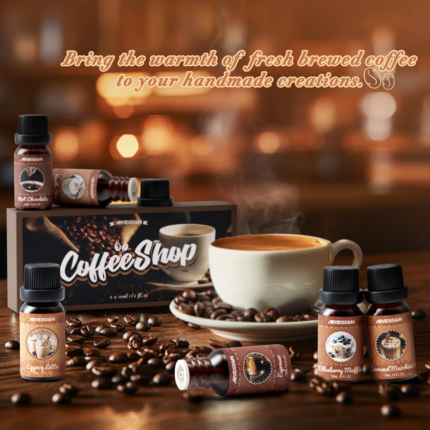 ARVIDSSON Coffee Fragrance Oils Set โ Premium Diffuser Essential Oils