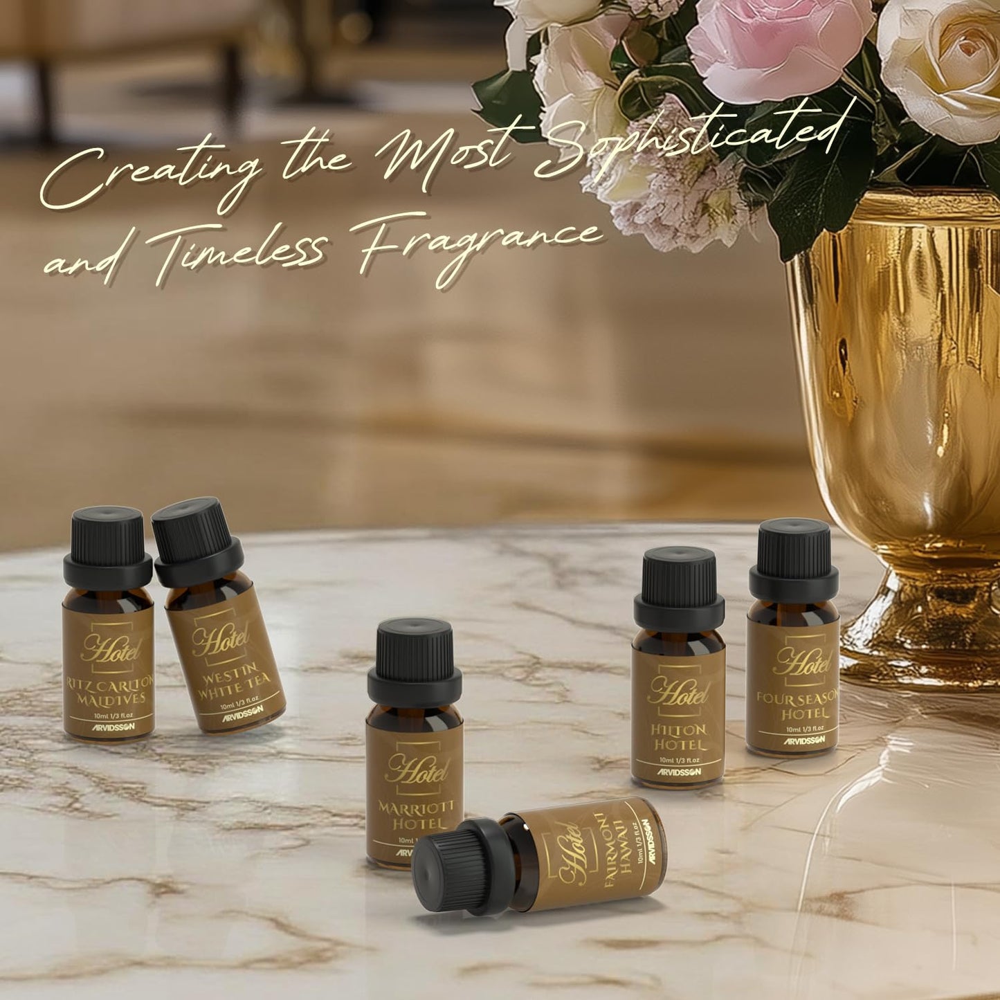 ARVIDSSON Hotel Diffuser Oils Gift Set โ 7 Luxury Hotel-Inspired Fragrances