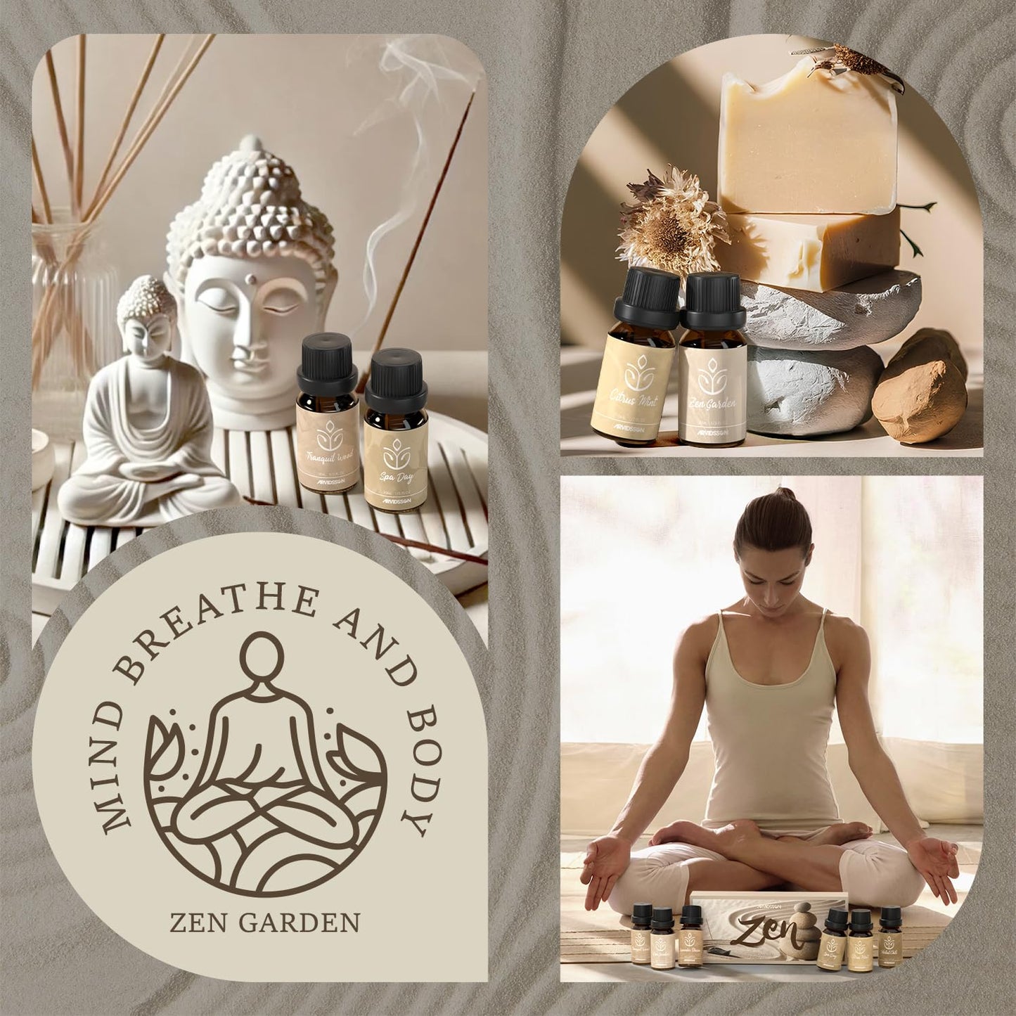ARVIDSSON Zen Essential Oils Set โ Relaxing Diffuser Oils for Home