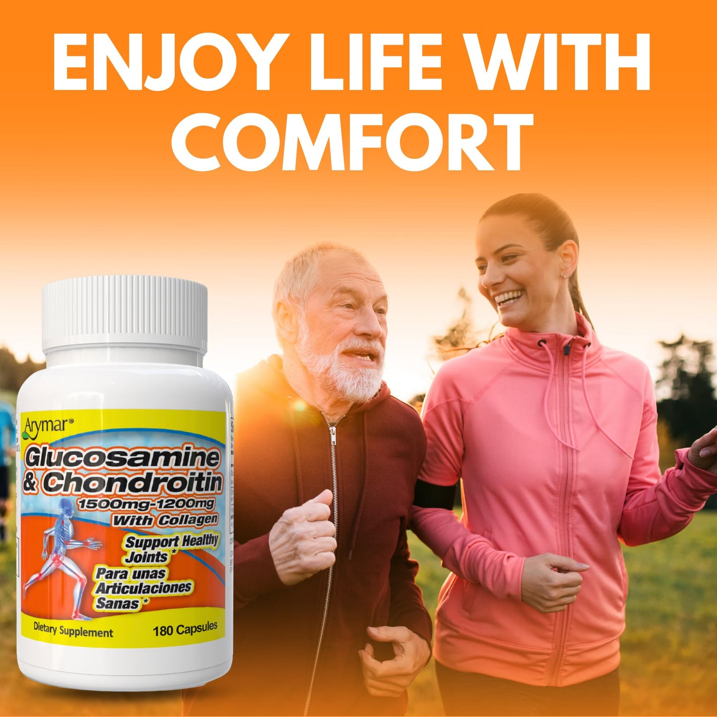 ARYMAR Glucosamine & Chondroitin with Collagen โ 180 Capsules