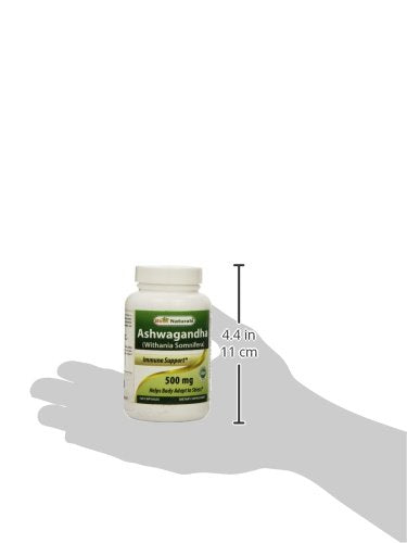 Best Naturals Ashwagandha Capsules 500 mg โ Stress & Mood Support, 120 Count