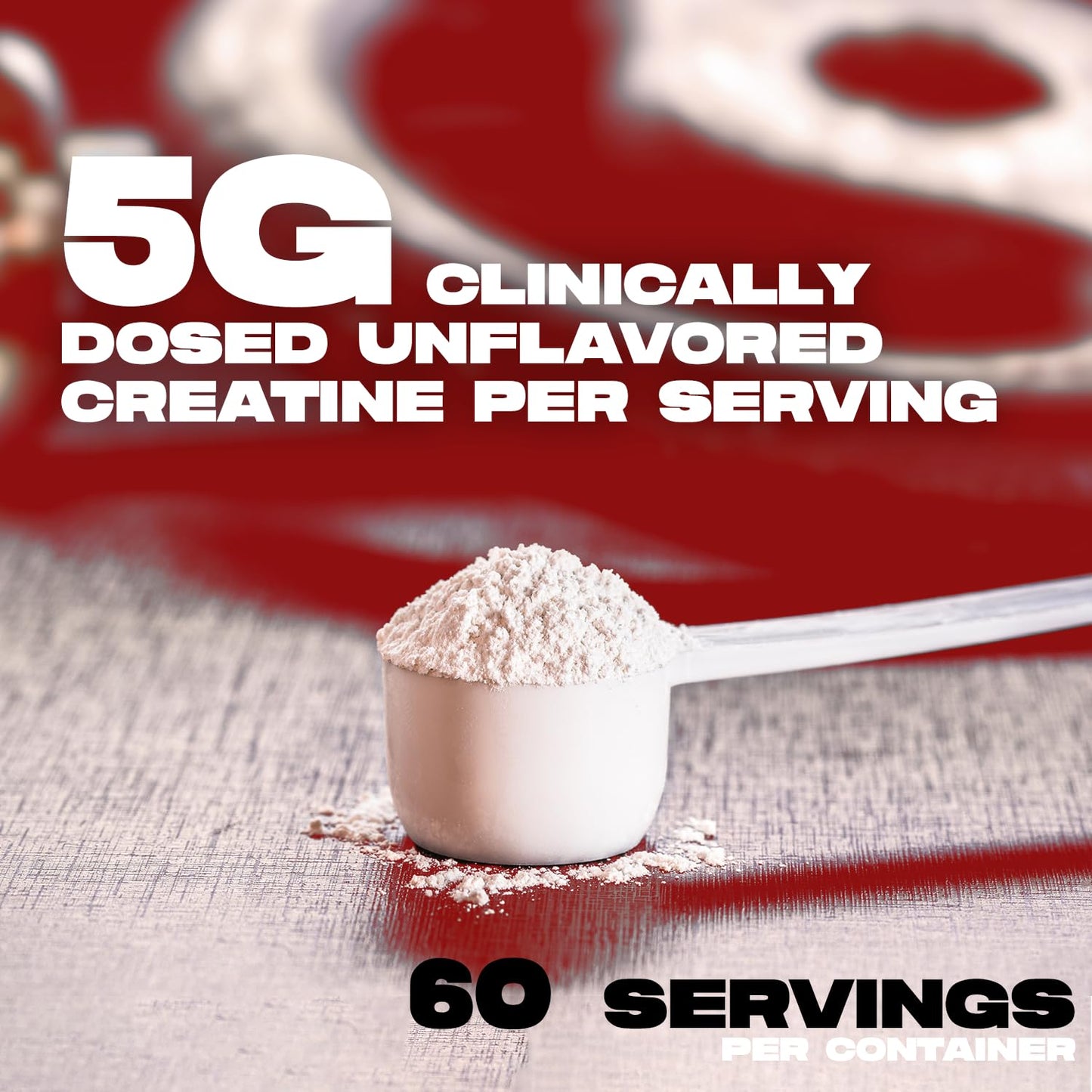 ALPHA LION Creatine Monohydrate Powder โ 5000 mg per Serving, 60 Servings, Unflavored