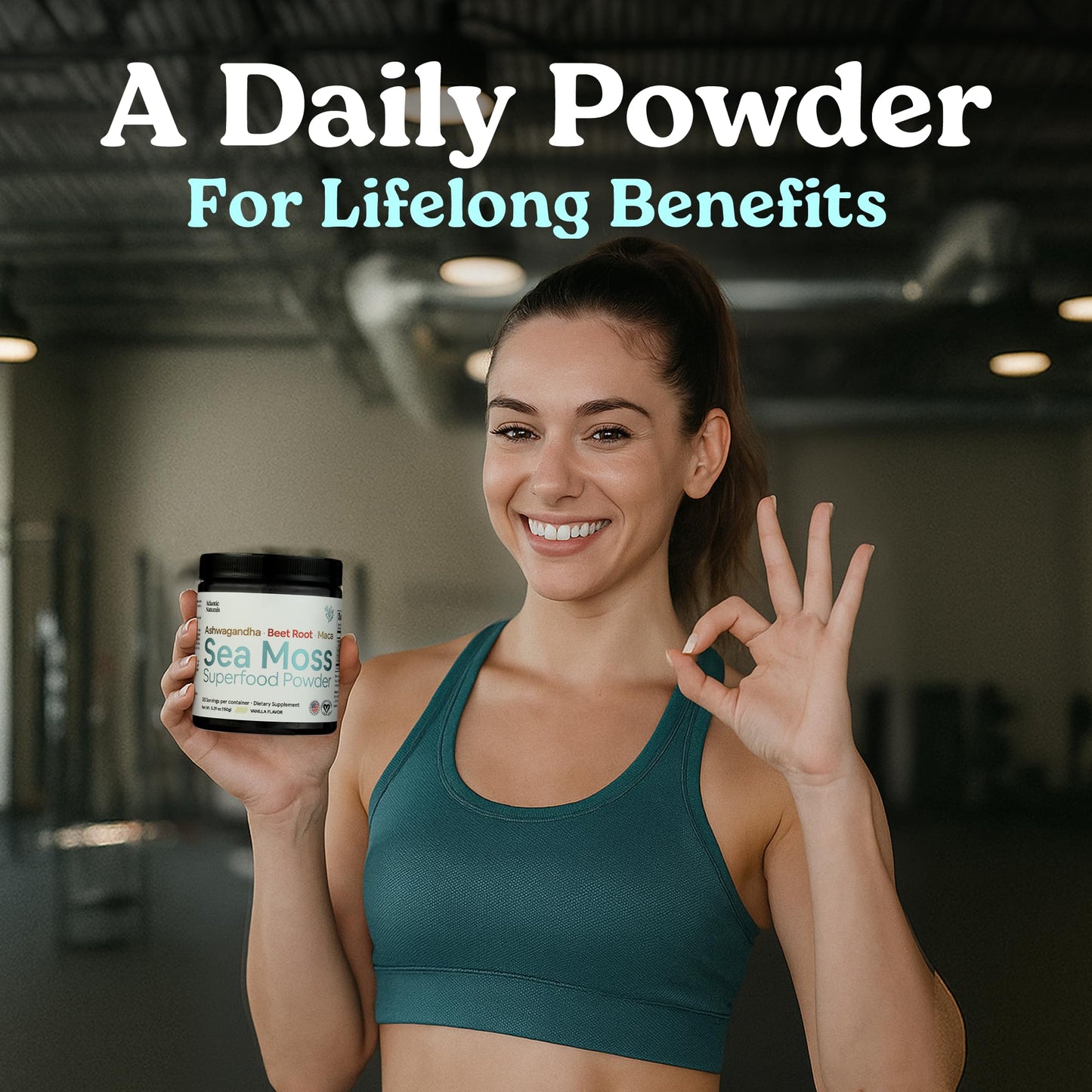 Atlantic Naturals Sea Moss Superfood Powder with Ashwagandha, Beet Root & Maca โ Vanilla (150g)