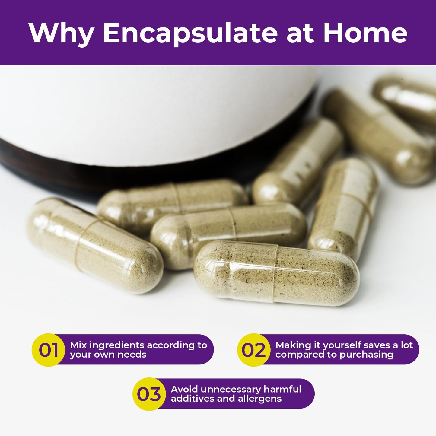 ATLEMISME Pullulan Empty Capsules Size 0 โ Vegan, 100 Count