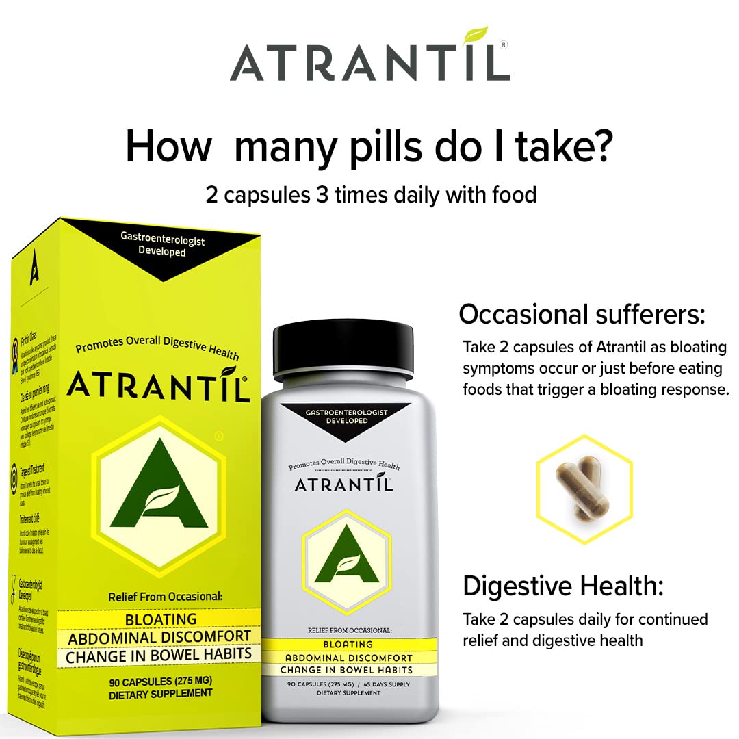 Atrantil 90 Capsules | Polyphenol Digestive Support for Bloating & Gas
