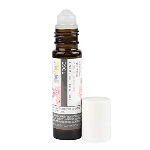 Aura Cacia Rose Roll-On โ 0.31 fl oz | Rose Essential Oil Blend