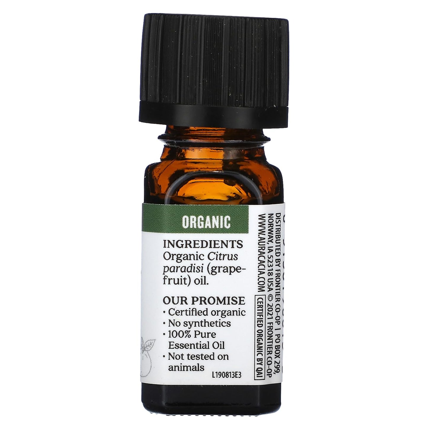 Aura Cacia Grapefruit Essential Oil โ 100% Pure, Certified Organic, GC/MS Tested | 7.4 ml