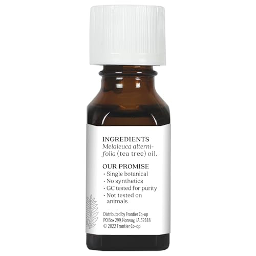 Aura Cacia 100% Pure Tea Tree Essential Oil β 15 ml (0.5 fl oz) | GC/MS Tested for Purity | Melaleuca alternifolia