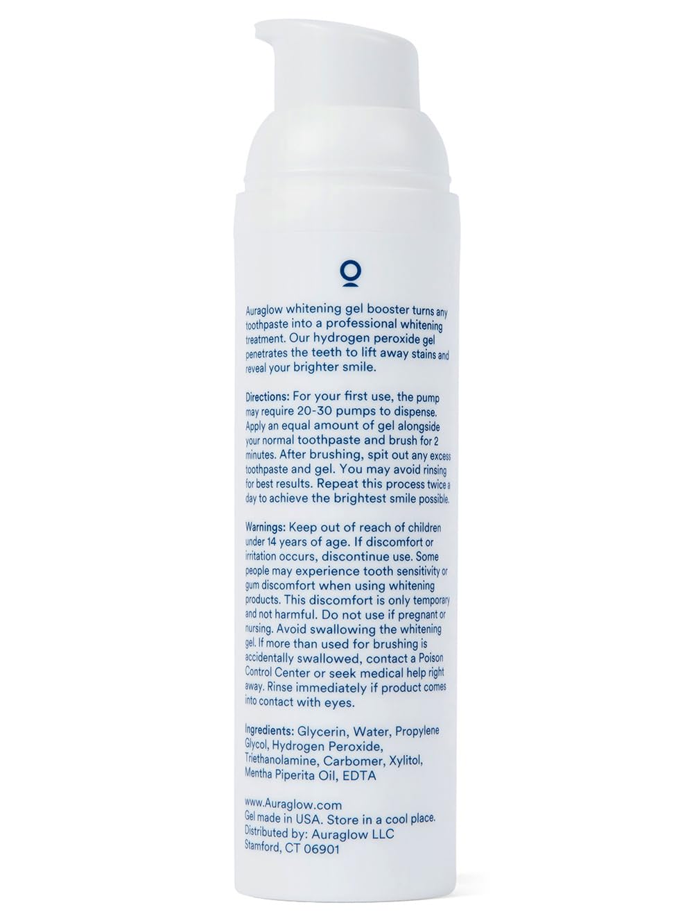 Auraglow Whitening Toothpaste Booster โ 9% Hydrogen Peroxide Gel, 2.6oz