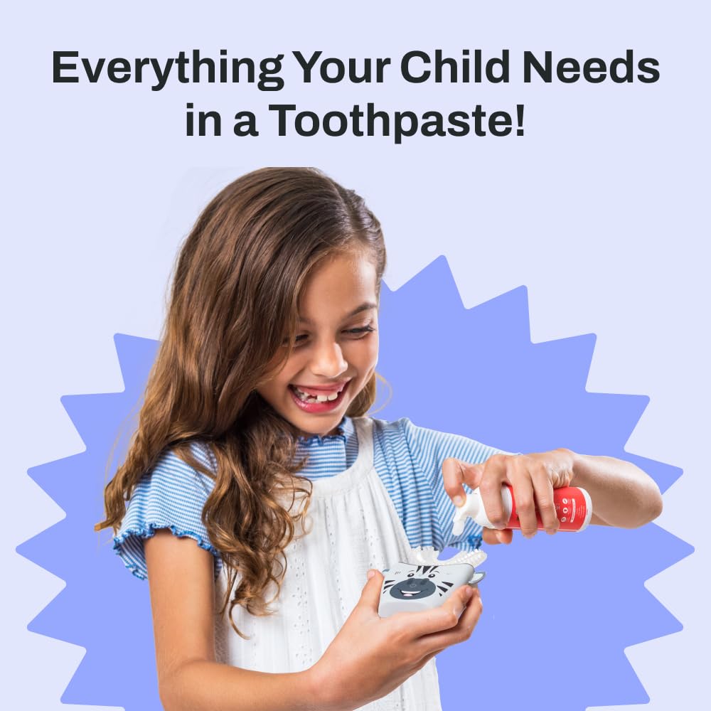 autobrush Fluoride Foaming Toothpaste for Kids โ Bubblegum Flavor, Whitening & Deep Cleaning, Travel-Friendly Pack of 3