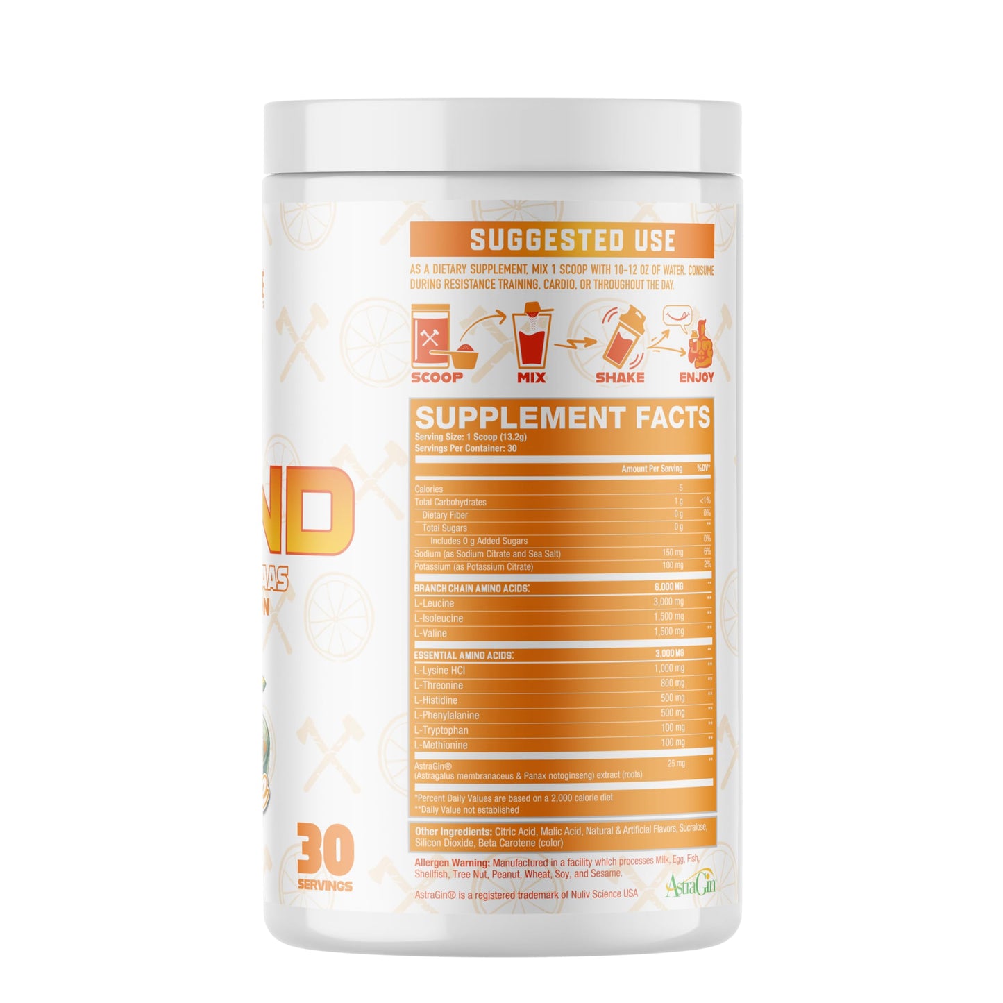 Axe & Sledge The Grind Essential Amino Acids โ Stimulant-Free Vegan EAA & BCAA Powder