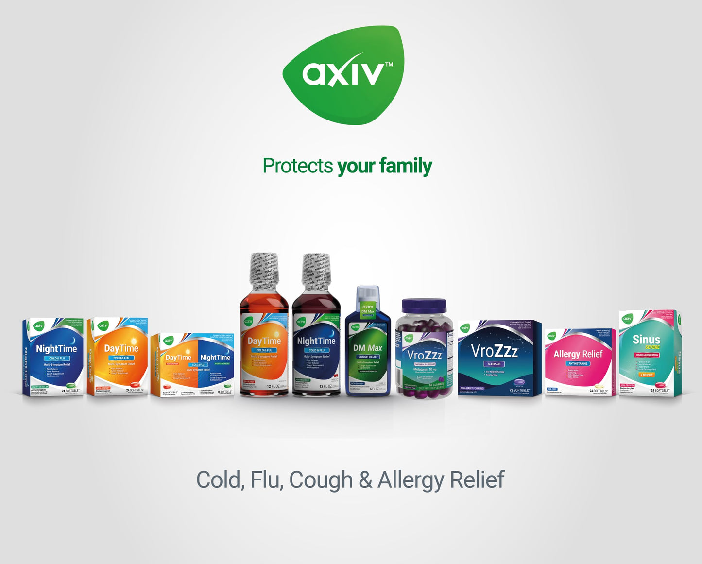 AXIV Sinus Severe + Mucus Relief โ Non-Drowsy, Fast-Acting Sinus & Chest Congestion Relief | 24 Softgels