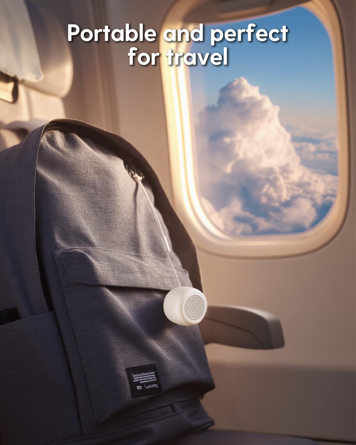 BABELIO Pocket White Noise Sound Machine β 15 Non-Looping Sounds for Sleep & Travel (Putty Gray)