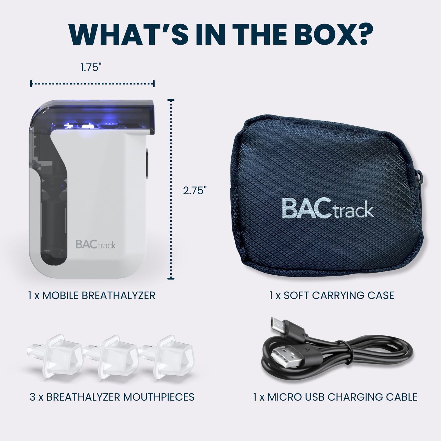 BACtrack Mobile Breathalyzer โ Pro-Grade Accuracy, Wireless Smartphone Connectivity, HealthKit Integration