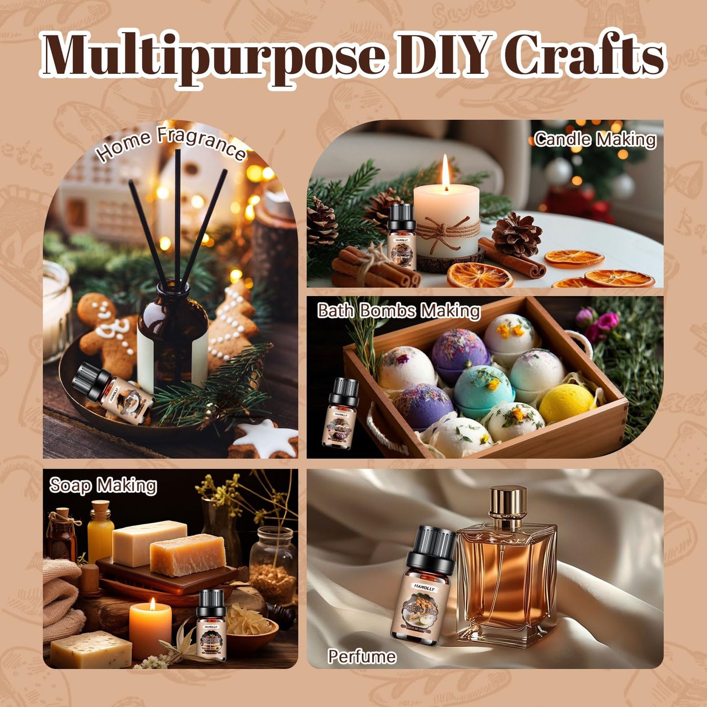 Bakery Essential Oils Set โ Premium Fragrance Oils for Diffusers, Candles & Soap