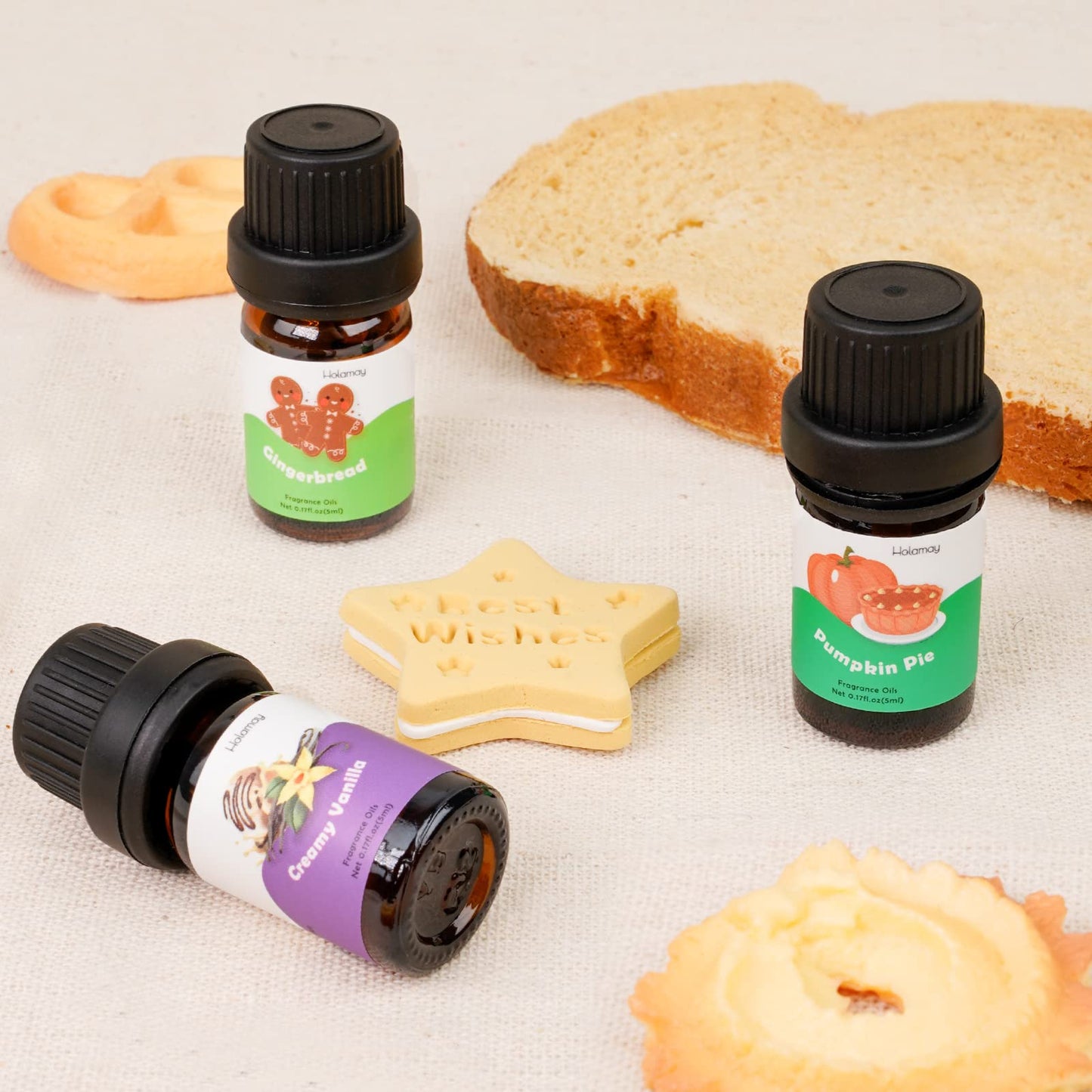 Bakery Fragrance Oils โ Holamay 10x5ml for Soap, Candle Making & Diffusers