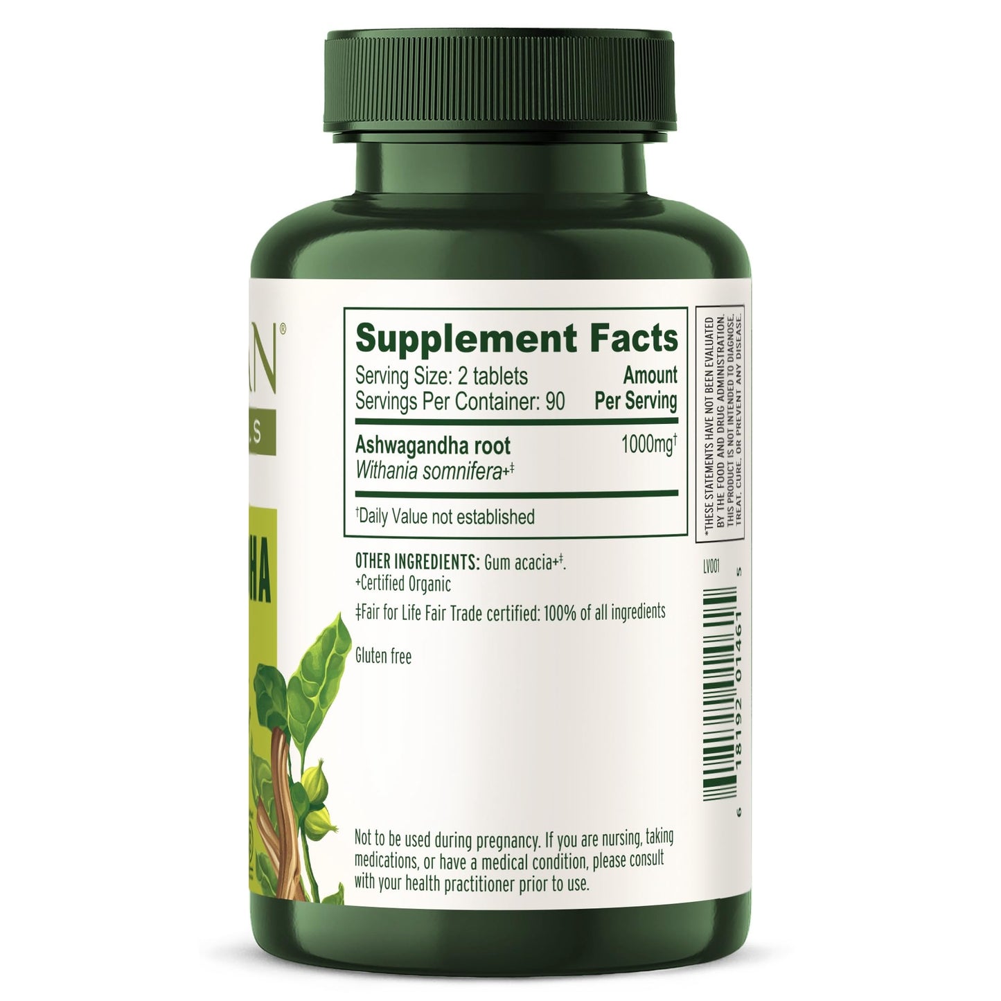 Banyan Botanicals Ashwagandha Tablets β Organic Ashwagandha Root, Non-GMO, Vegan β 180 Tablets