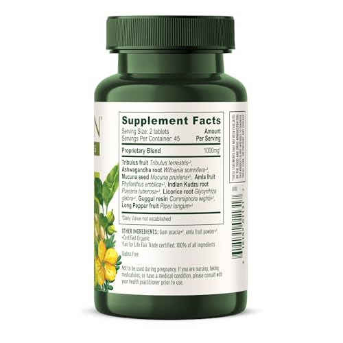 Banyan Botanicals Men's Support Tablets โ Gokshura, Ashwagandha & Mucuna Pruriens (90 Tablets, Vegan)
