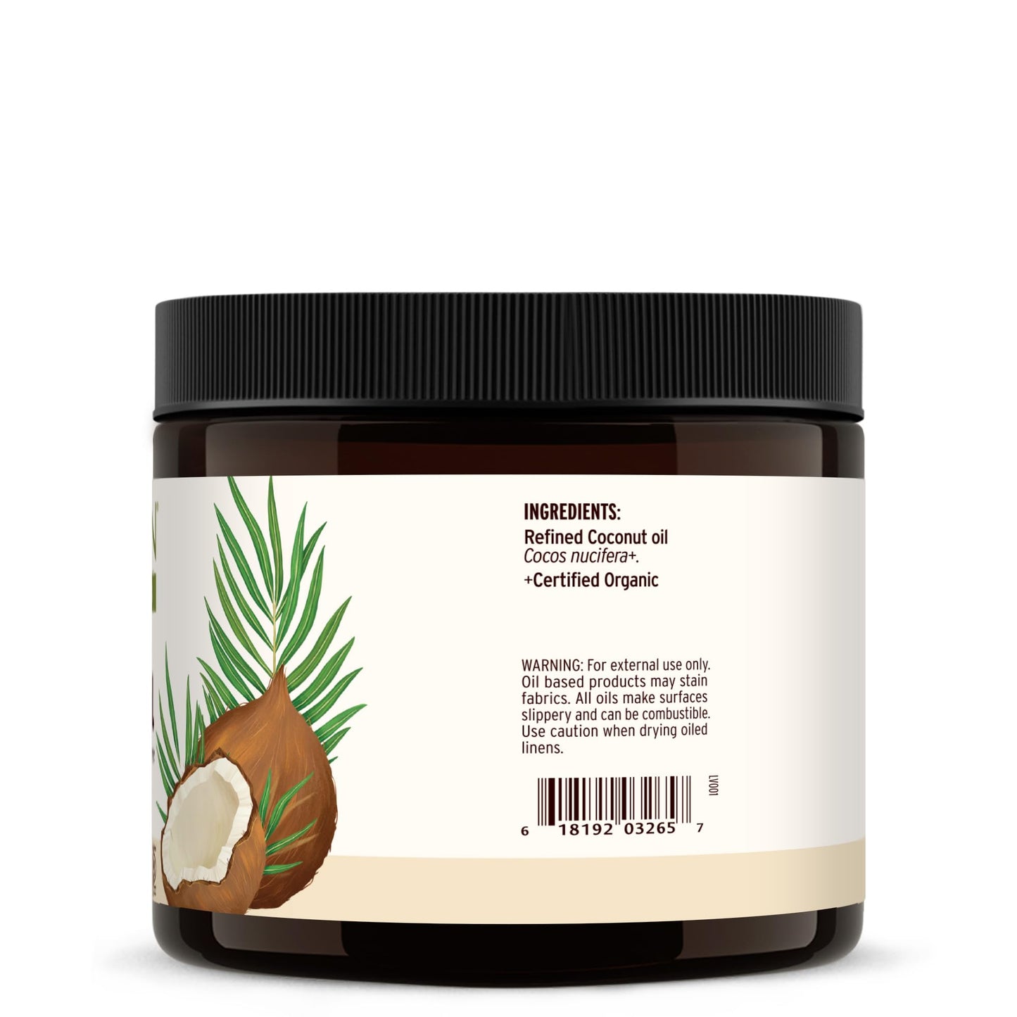 Banyan Botanicals Coconut Oil โ Expeller Pressed Organic Coconut Oil for Skin, Hair & Massage โ 14.5 oz