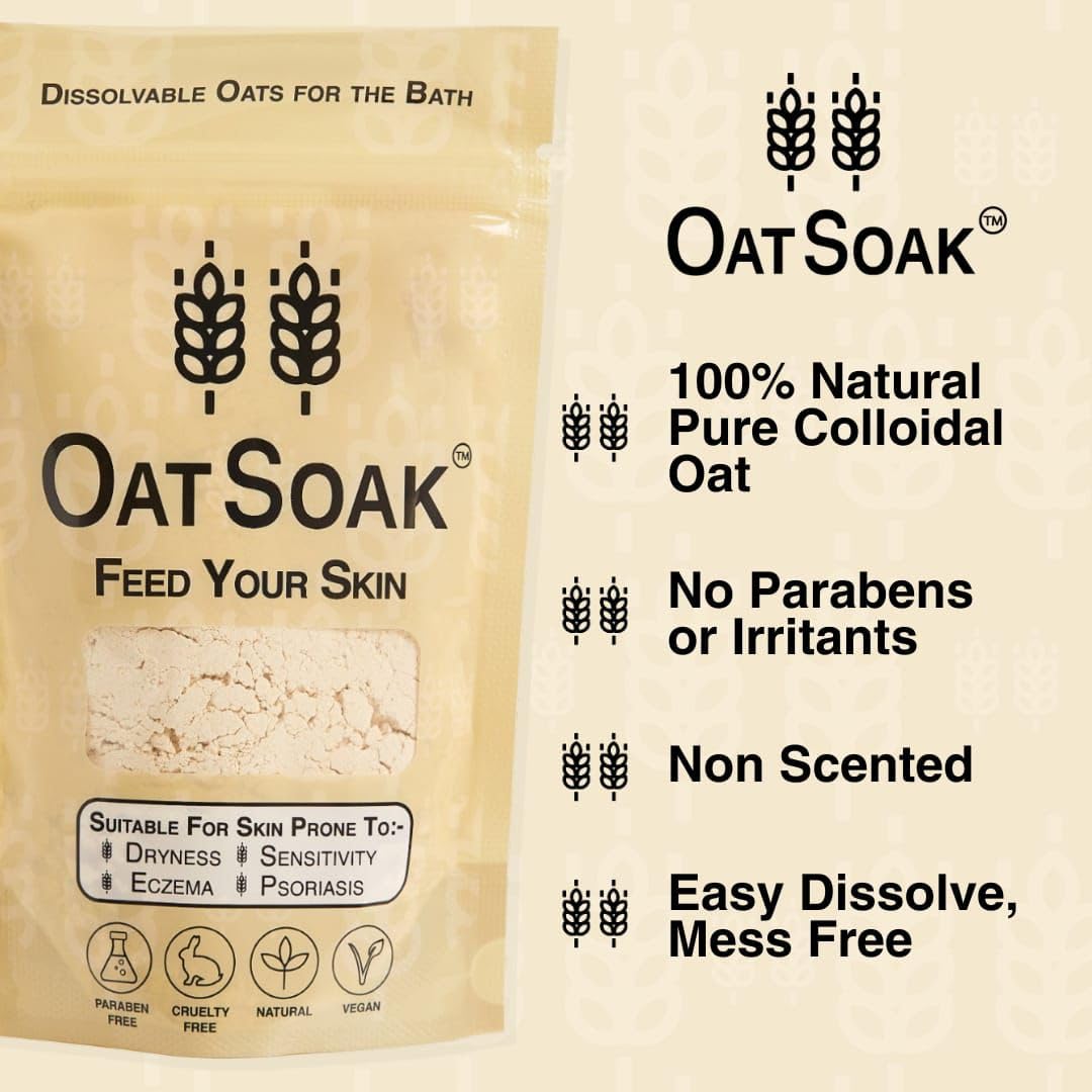 Bare Boutique OatSoak Colloidal Oatmeal Bath Additive โ Fragrance Free, 100% Scottish Oats