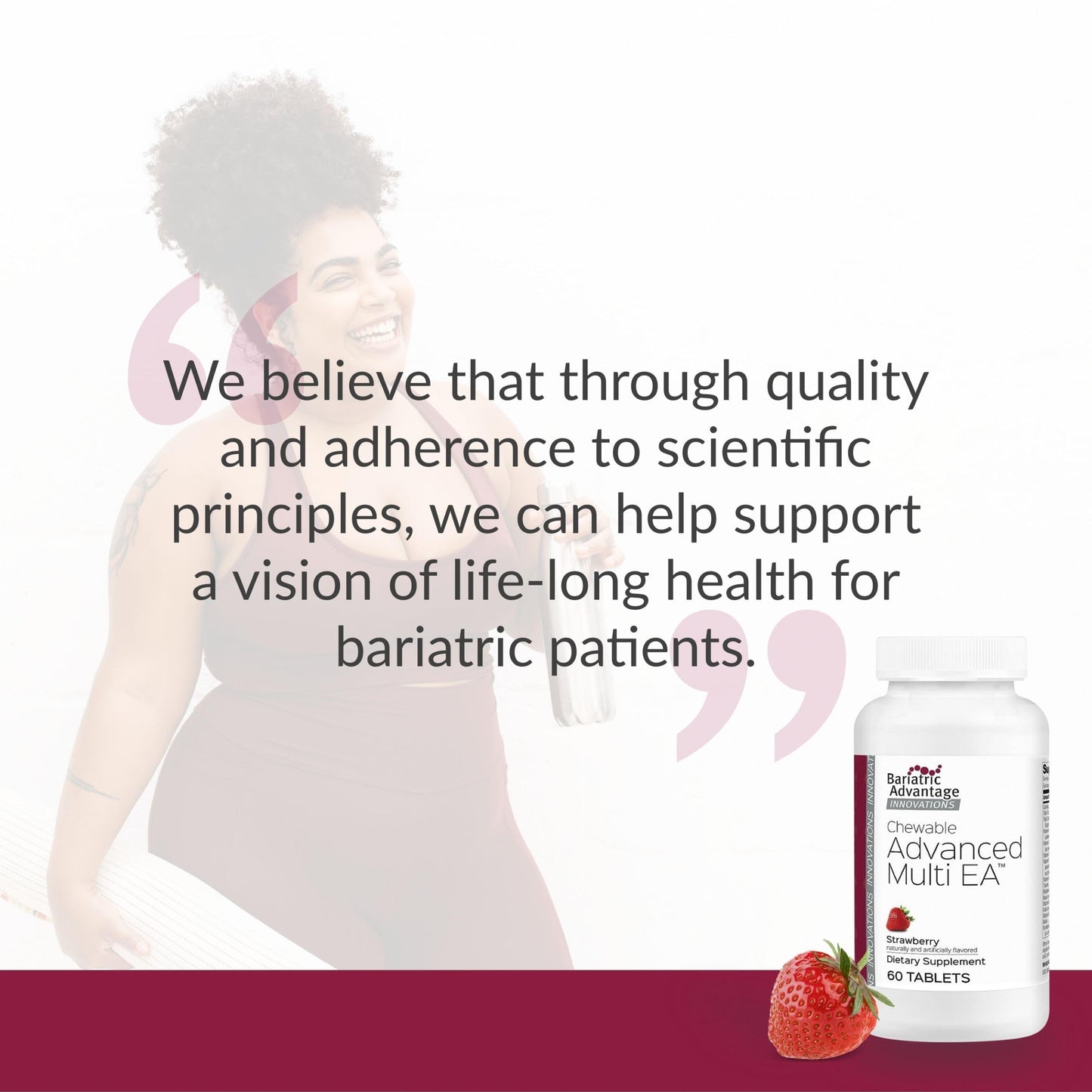 Bariatric Advantage Chewable Advanced Multi EA β High Potency Daily Multivitamin with Iron for Bariatric Surgery Patients β Strawberry Flavor β 60 Count