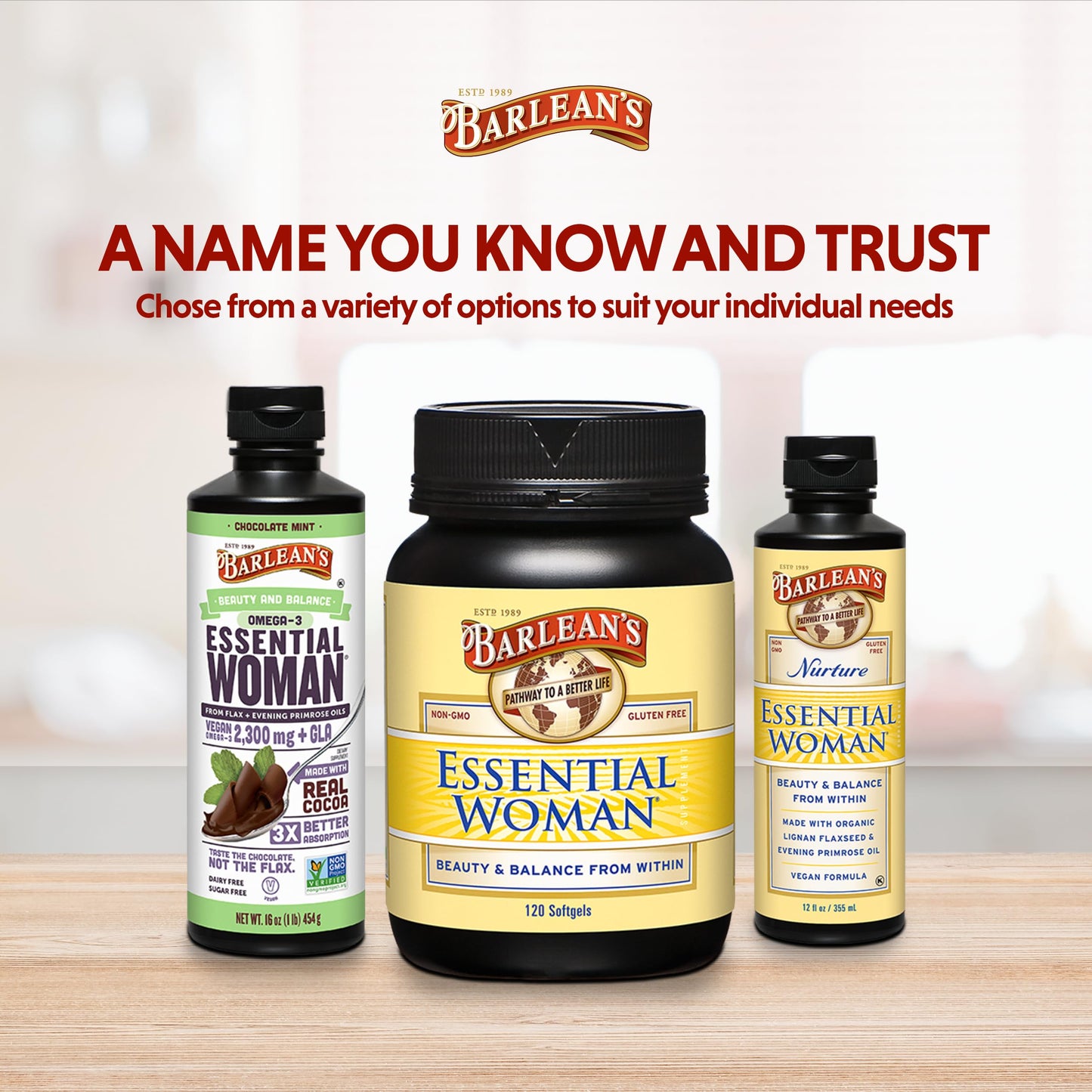 Barlean's Essential Woman Liquid Supplement โ 12 oz, Omegas 3-6-9, Flaxseed & Evening Primrose Oil