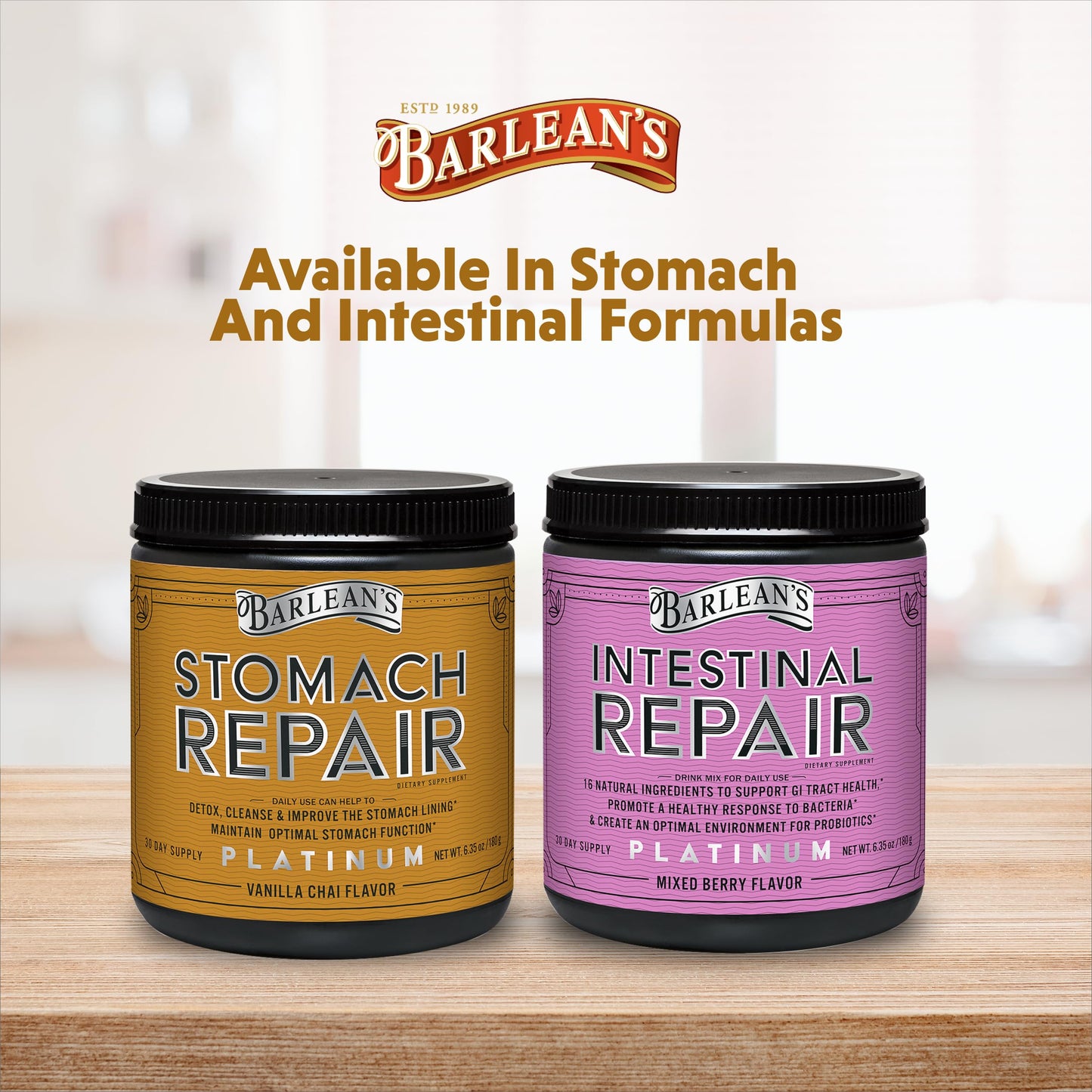 Barlean's Stomach Repair Gut Health Powder โ Detox & Digestive Support (Vanilla Chai, 6.35 oz)