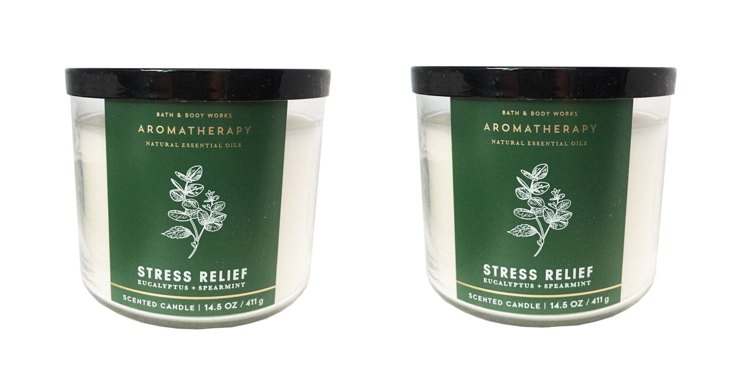 Bath and Body Works Aromatherapy 3-Wick Candle โ Eucalyptus Spearmint, 14.5 oz (2 Pack)