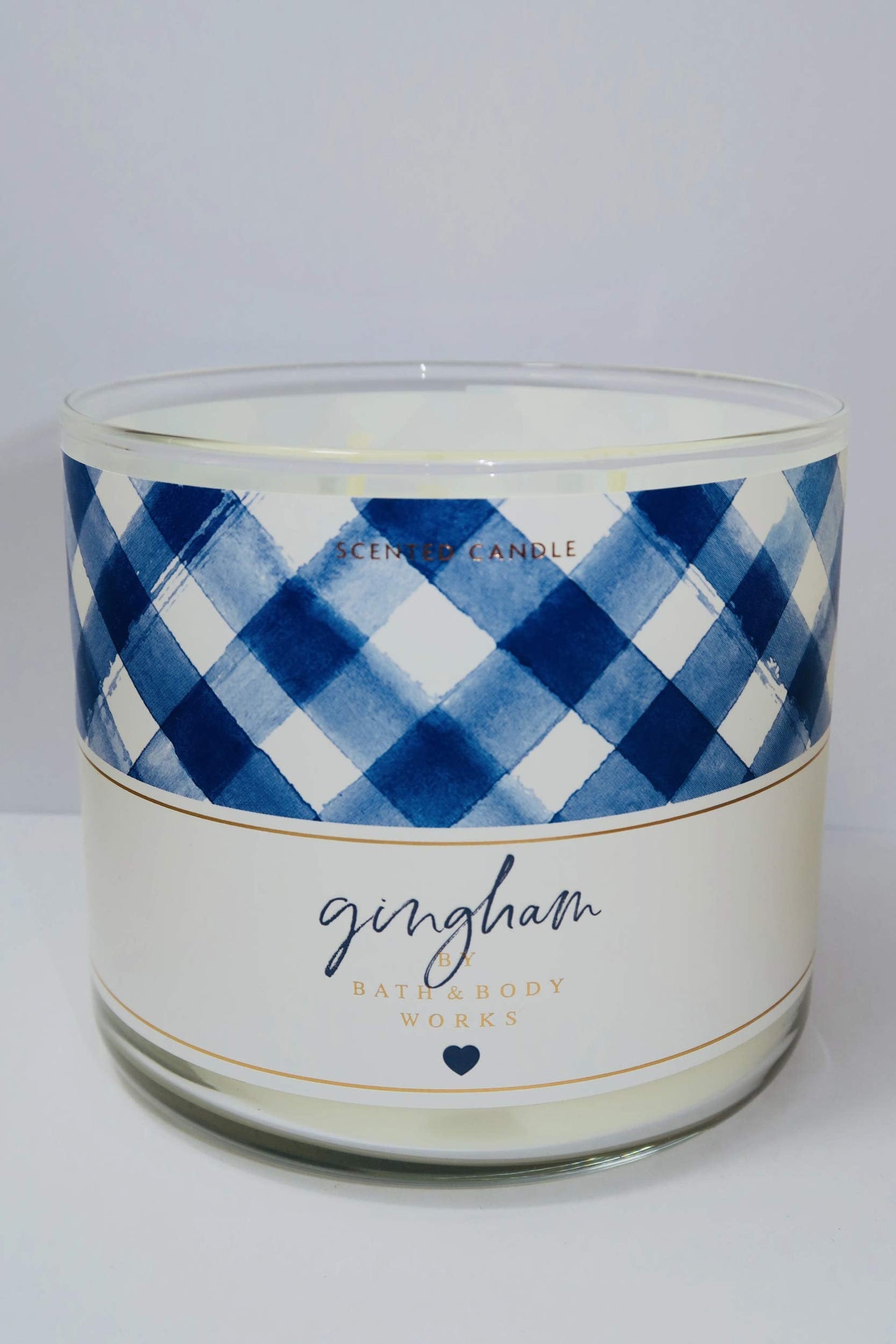Bath & Body Works NEW Gingham 3-Wick Candle โ 14.5 oz | 25-45 Hour Burn Time