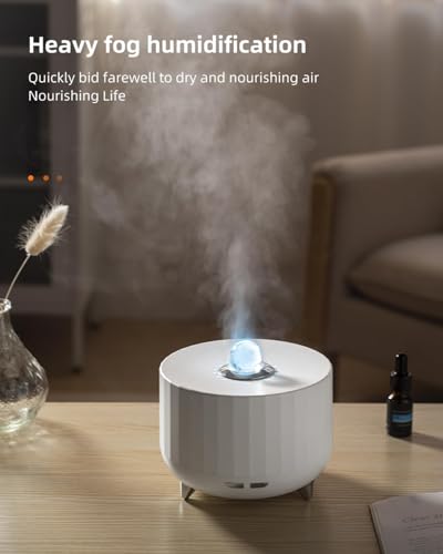 BATULU 300ML Essential Oil Diffuser โ White, Humidifier, 7-Color LED Night Light