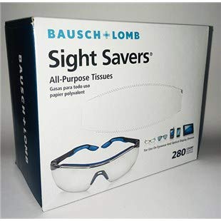 Bausch & Lomb 8566 Sight Saver Tissue Wipes 5 x 8 - 280/Box | Lens Cleaning Tissues