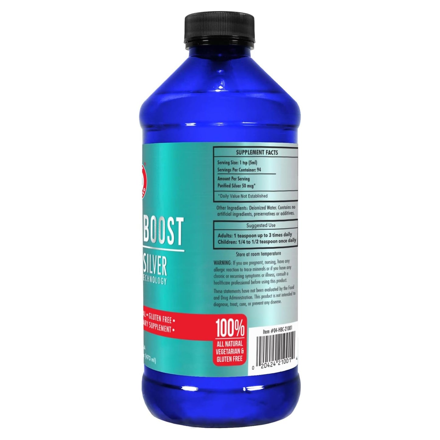 Be Smart Get Prepared Nano Silver Immuno Boost 16 oz โ Immune Support, Gluten Free, Vegetarian, Made in USA