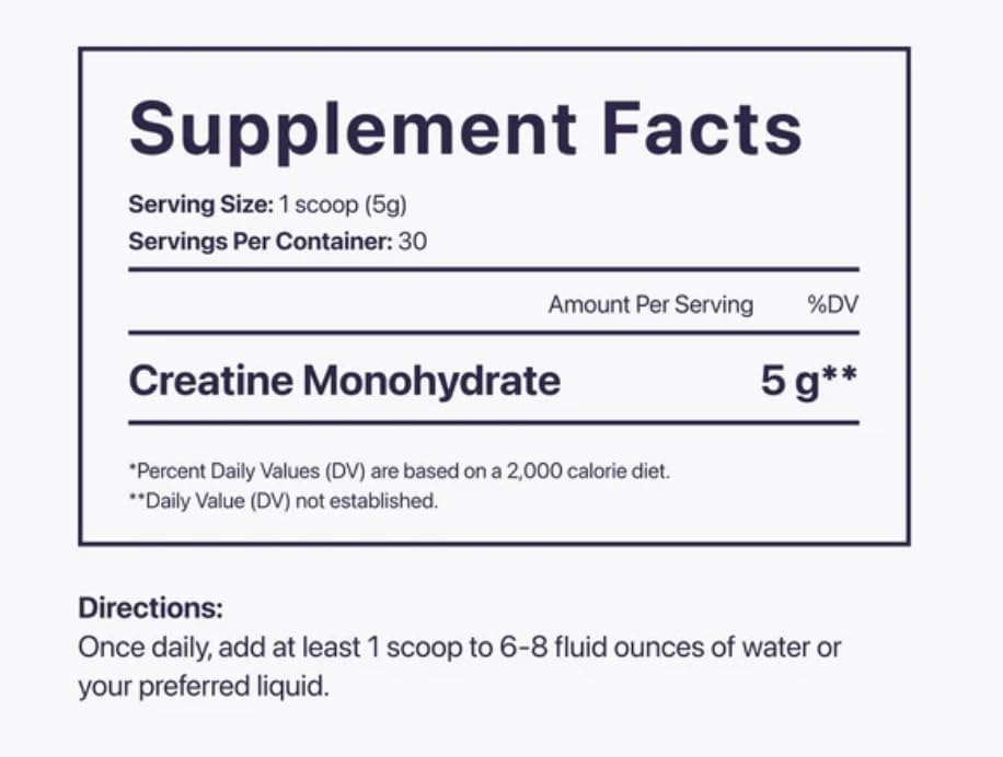 Beam Creatine Powder โ Micronized Creatine Monohydrate | Third-Party Tested | 100 Servings | Unflavored