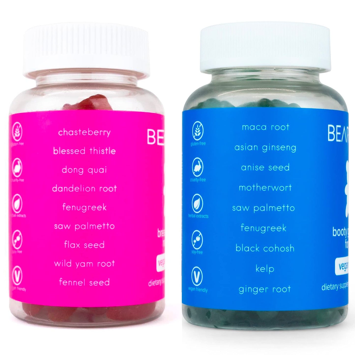 BEARVANA Top & Peach Support Gummies for Women – 2-Pack (120 Gummies)