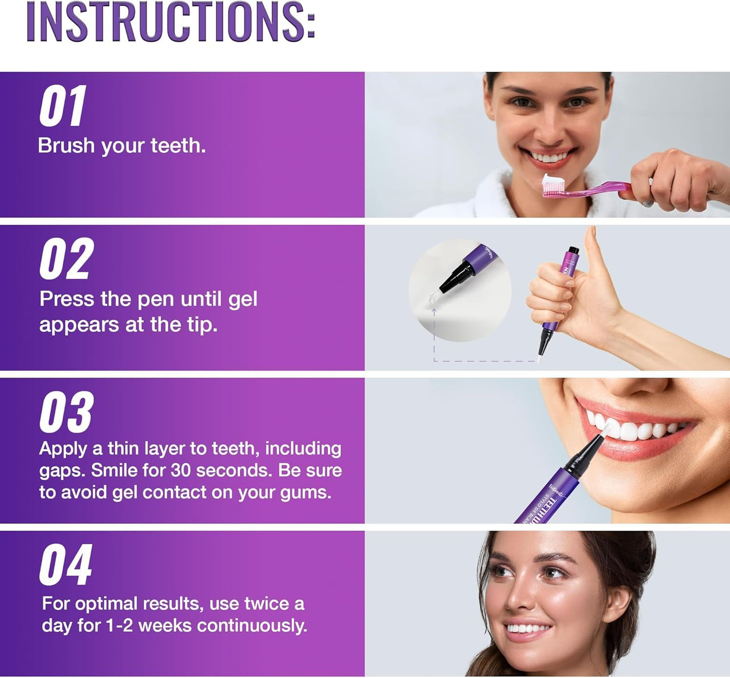 Viebeauti Teeth Whitening Pen Gel โ Carbamide Peroxide for Sensitive Teeth (0.2 fl oz)