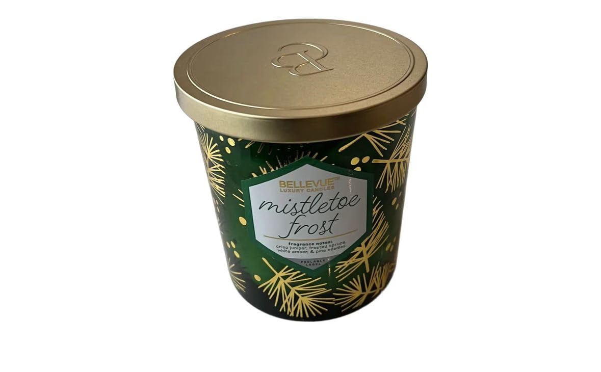 Bellevue Luxury Candles โ 4 Soy Blend Candles, 12 oz Each, Removable Labels, Lead-Free Wicks