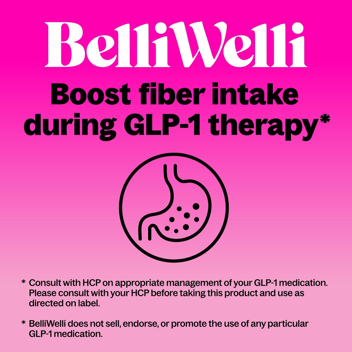 Belli Welli Daily Fiber Packets โ Collagen, Probiotics & Electrolytes | Strawberry Lemonade 10ct