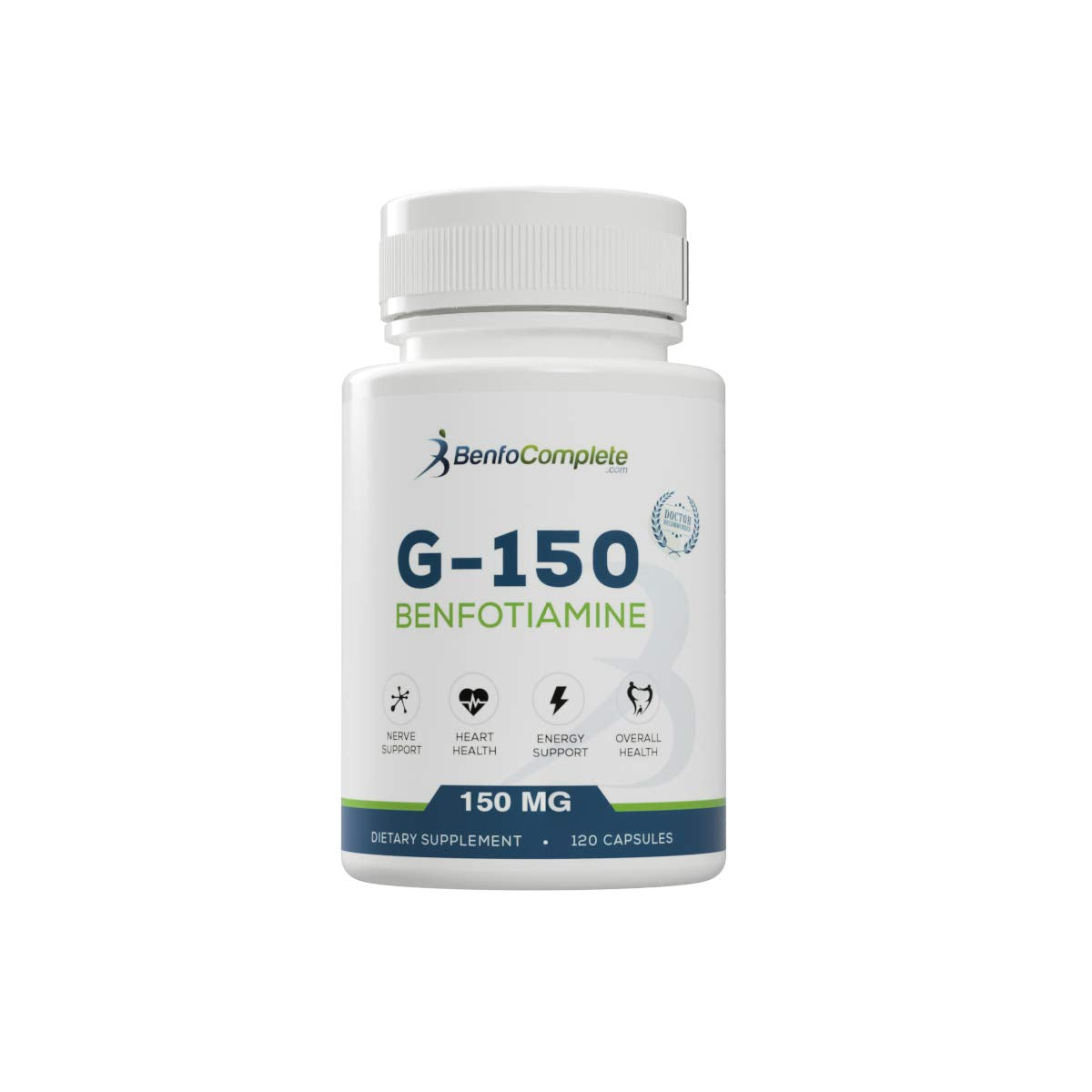 Benfocomplete Benfotiamine 150 mg โ 120 Gelatin Capsules per Bottle | Pack of 3 Bottles