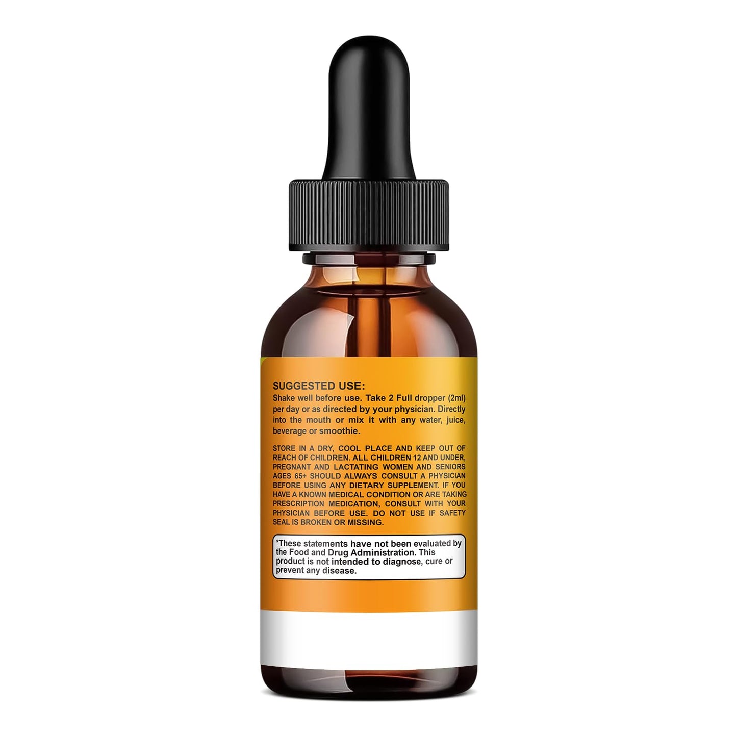 Berberine Liquid Drops 1500mg with Cinnamon & Pineapple Flavor โ 2 Fl Oz