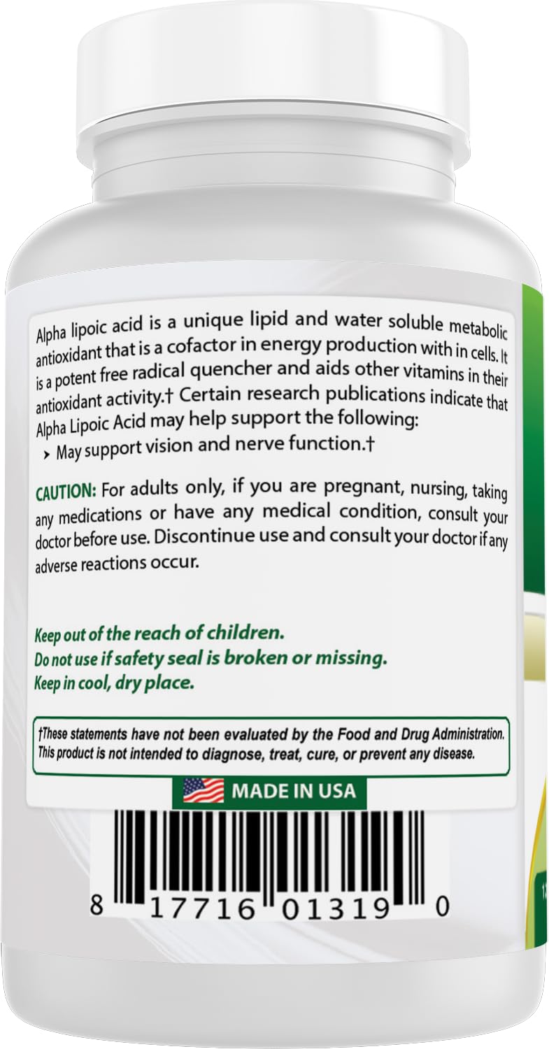 Best Naturals Alpha Lipoic Acid 200 mg โ 120 Capsules (Pack of 2)