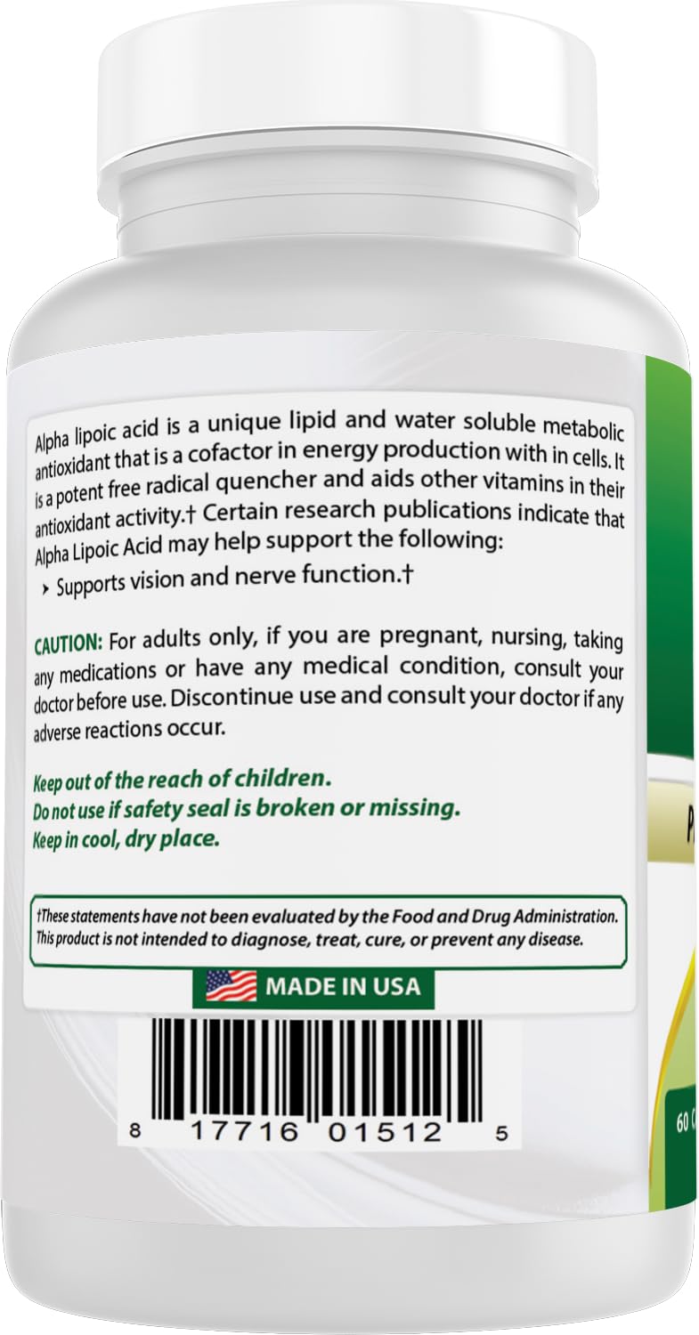 Best Naturals Alpha Lipoic Acid 600 mg โ 60 Capsules (Pack of 2) | ALA Antioxidant