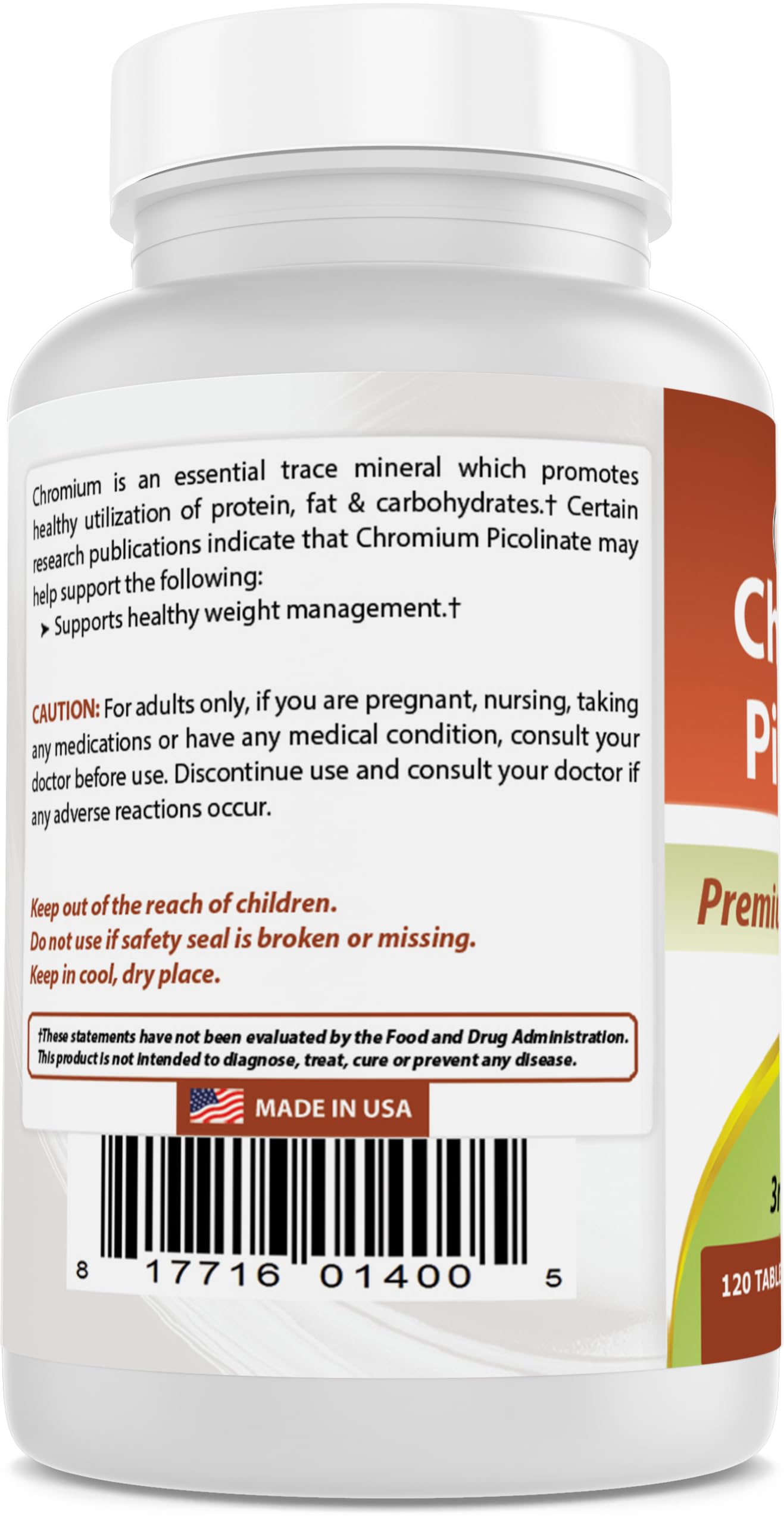 Best Naturals Chromium Picolinate 1000mcg โ 240 Tablets (Pack of 2)