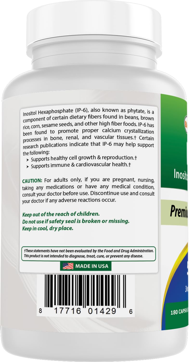 Best Naturals IP-6 510 mg 180 Capsules โ Pack of 2