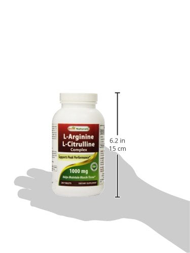 Best Naturals L-Arginine L-Citrulline Complex Tablets โ 250 Count